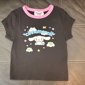 Hello Kitty Cinnamonroll Black and Pink Tee